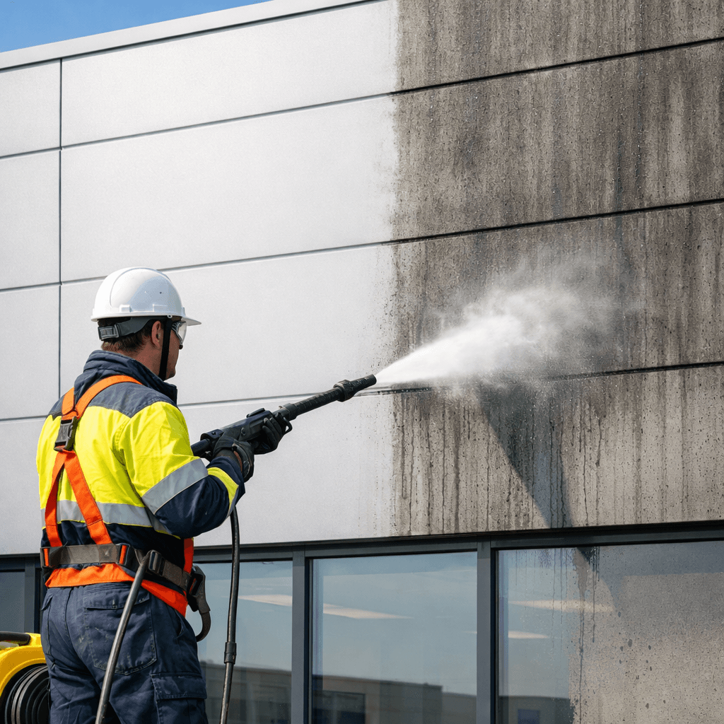 Čistenie fasád, striech, zámkových dlažieb